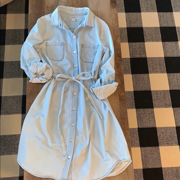 Old Navy - DENIM CHAMBRAY DRESS - Picture 1 of 2